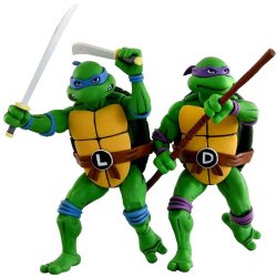Ninja Turtles Leonardo Donatello pakkaus kaksi nivelletty lukuja 18cm