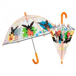 Bing läpinäkyvä manuaalinen sateenvarjo 42cm